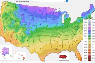 Urban Gardening Success: Seed Survival in Plant Hardiness Zones Map